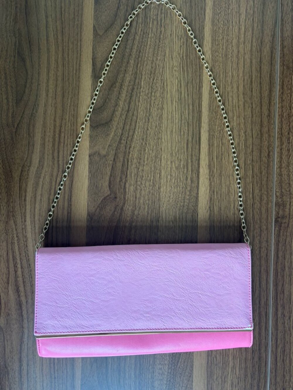 ALDO Pink Metallic Clutch